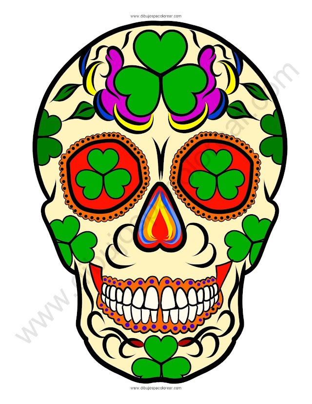 Catrina Mandala 5 dibujo a color y para colorear